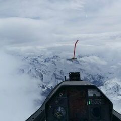 Flugwegposition um 11:34:40: Aufgenommen in der Nähe von Gemeinde Wattenberg, Österreich in 4514 Meter